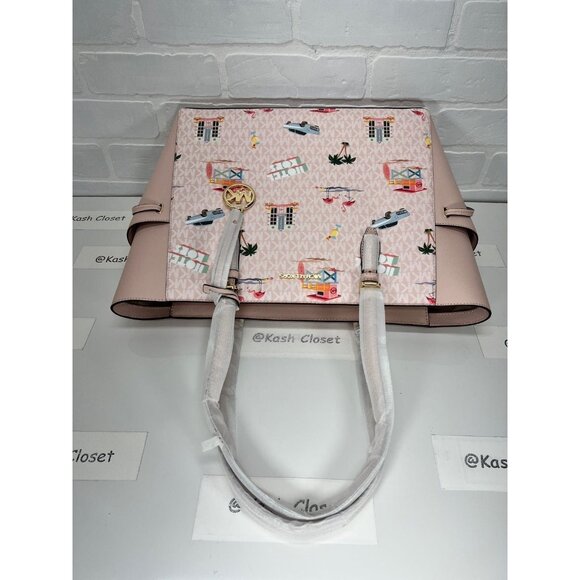 Michael Kors tote gilly large leather bag MK signature bag Light Powder Blush - Picture 5 of 9